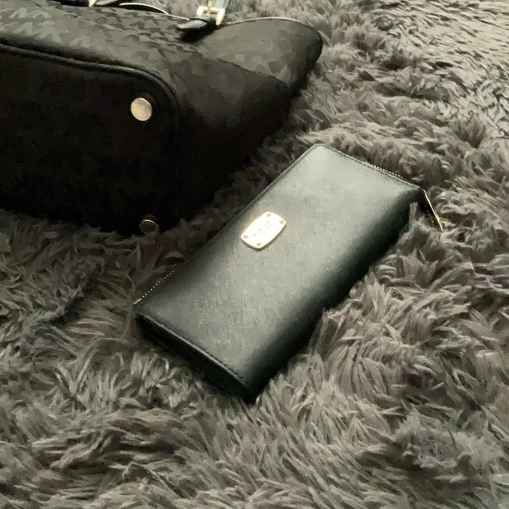 Michael Kors Black Saffiano Leather Wallet